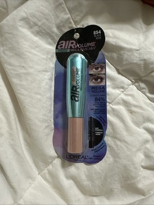 Loreal Paris Air Volume Waterproof Hydrofuge Mega Mascara #854 BLACK  NEW SEALED