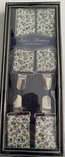 Men s Trouser Braces X Style, Clip, Multicoloured Paisley Design 1.5 Ins Wide