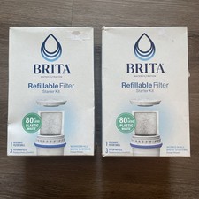 Brita Refillable Water Filter Starter Kit 2 Pack New