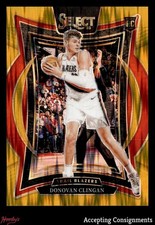 2024-25 Select Gold Flash Prizms #69 Donovan Clingan RC ROOKIE 03/10 Blazers