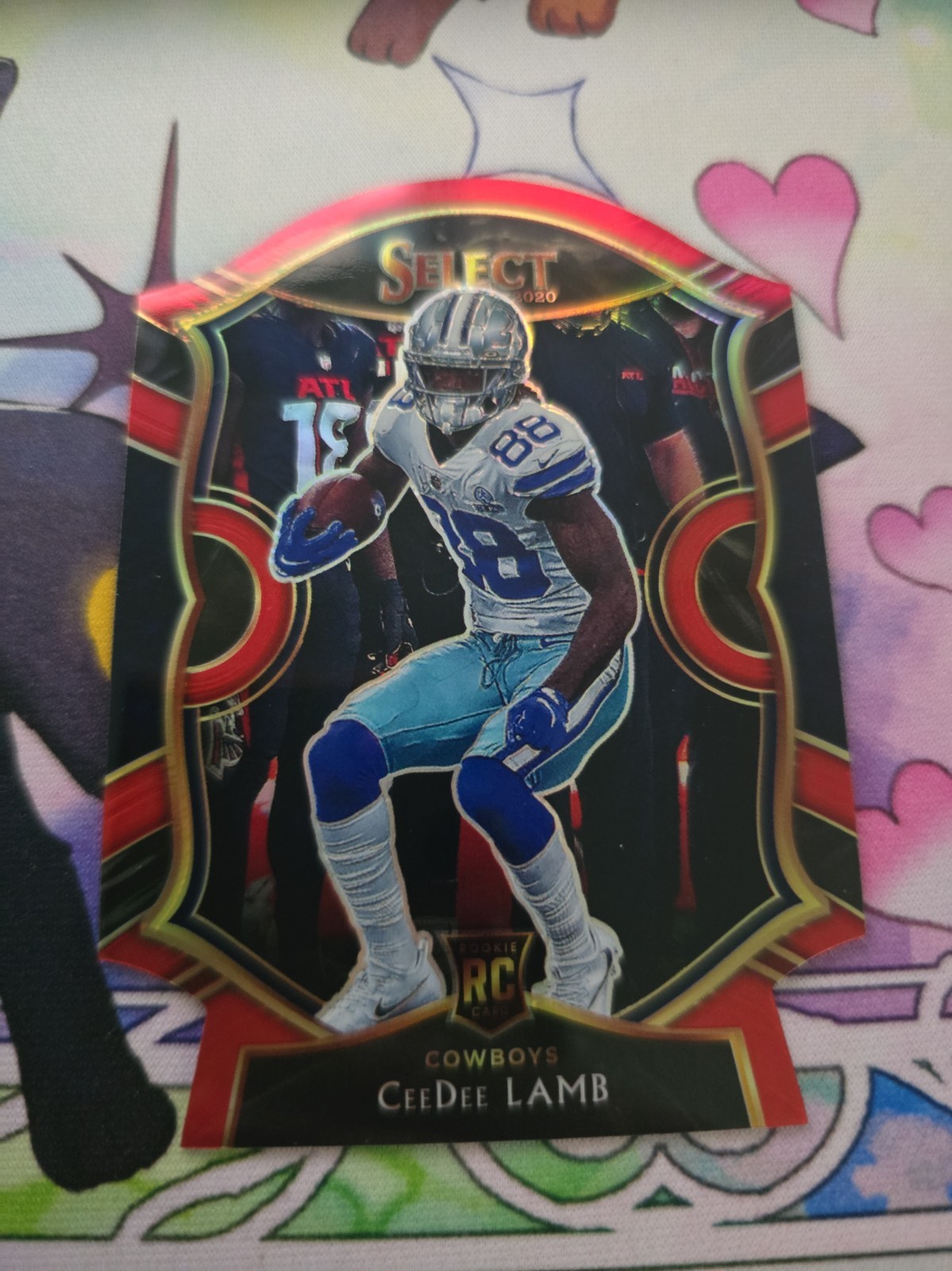 2020 Panini Select - Concourse CeeDee Lamb #57 Red Prizm Die-Cut (RC)