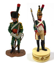 Lot de 2 Soldats de Plomb Empire Napoléon 1/32 60mm - LS33