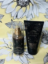 Bath  Body Works Into the Night Cream  Mist 2.5 oz Travel Set Brand New