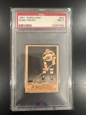 1951 Parkhurst #24 Dunc Fisher, PSA 7 #12367082, Boston Bruins