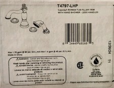 Delta Cassidy Deck Mounted Roman Tub Filler Trim w Hand Shower Chrome T4797-LHP