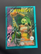 1995 Topps Finest Clarence Weatherspoon Dana Barros Dish Swish Double Side Card