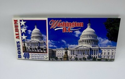 2002 ''Washington D.C.'' Postcard Booklet 40 Full Color Post Cards With Miniatures