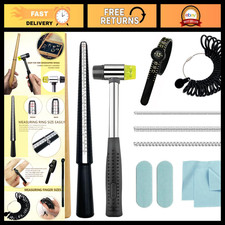 Ring Sizer Tool Kit - Mandrel  Hammer for Ring Size Adjustment, Resize  Repair