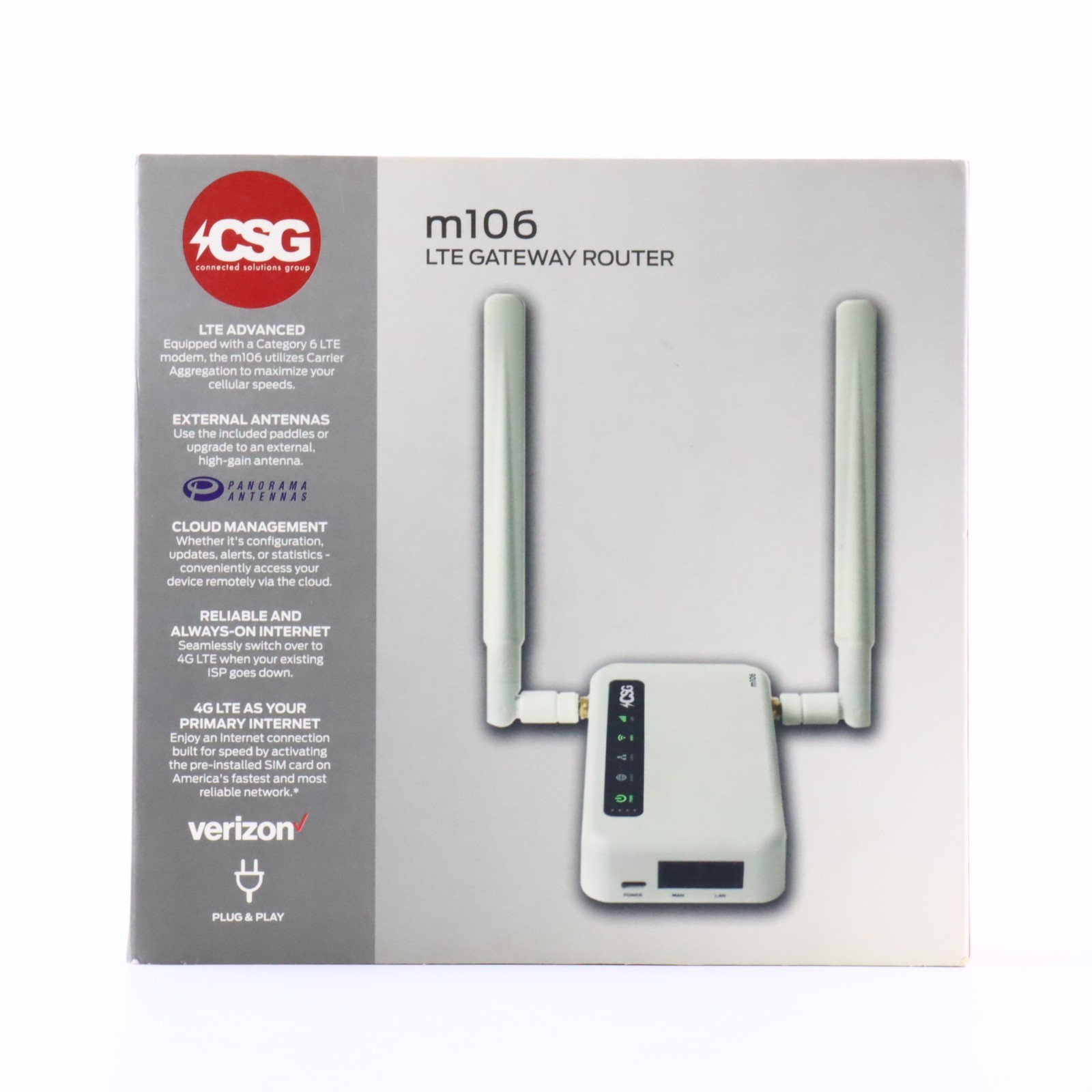 CSG m106 LTE Gateway Router Verizon 4G, Wi-Fi, Ethernet, USB Home ...