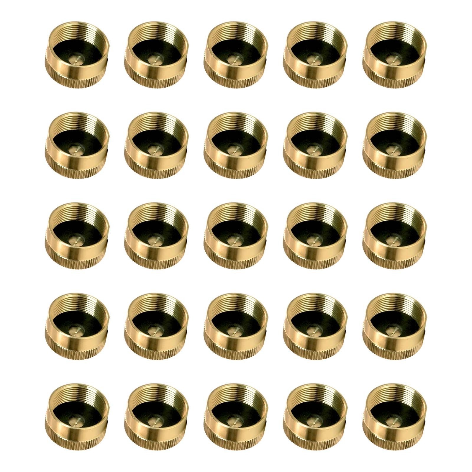 25x Propane Bottle Cap Gas Tank Cylinder Protect Sealed Cap Brass Refill 1 LB