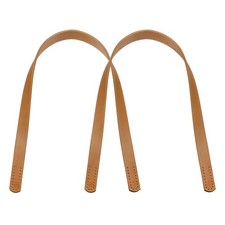 Leather Bag Handle, 2Pcs 23.6" l 1/16" W Leather Purse Strap, Earthy Yellow