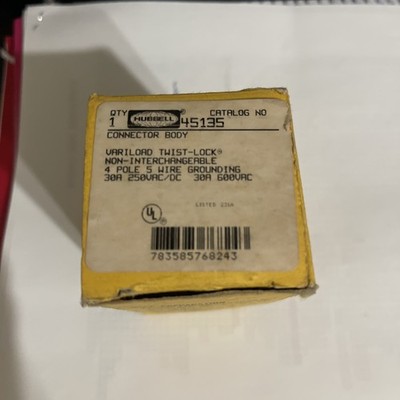 NEW HUBBELL 45135 Variload Super Female  Twist-Lock Cord Cap 30A 250/600V