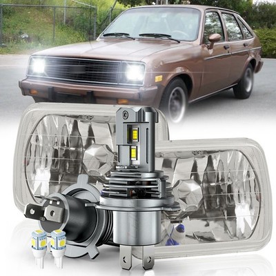 7X6 5X7 Inch Sealed LED Headlight High Low Beam Fit Chevy Chevette 1979-1987