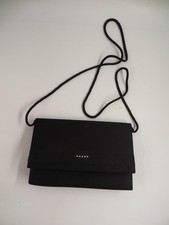 La Regale Evening Bag Womens Black Satin Purse Clutch Rhinestone Detail Formal