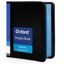 80 Pocket Binder with Plastic Sleeves, 8.5 X 11 Displays 160 Pages, Presentat...