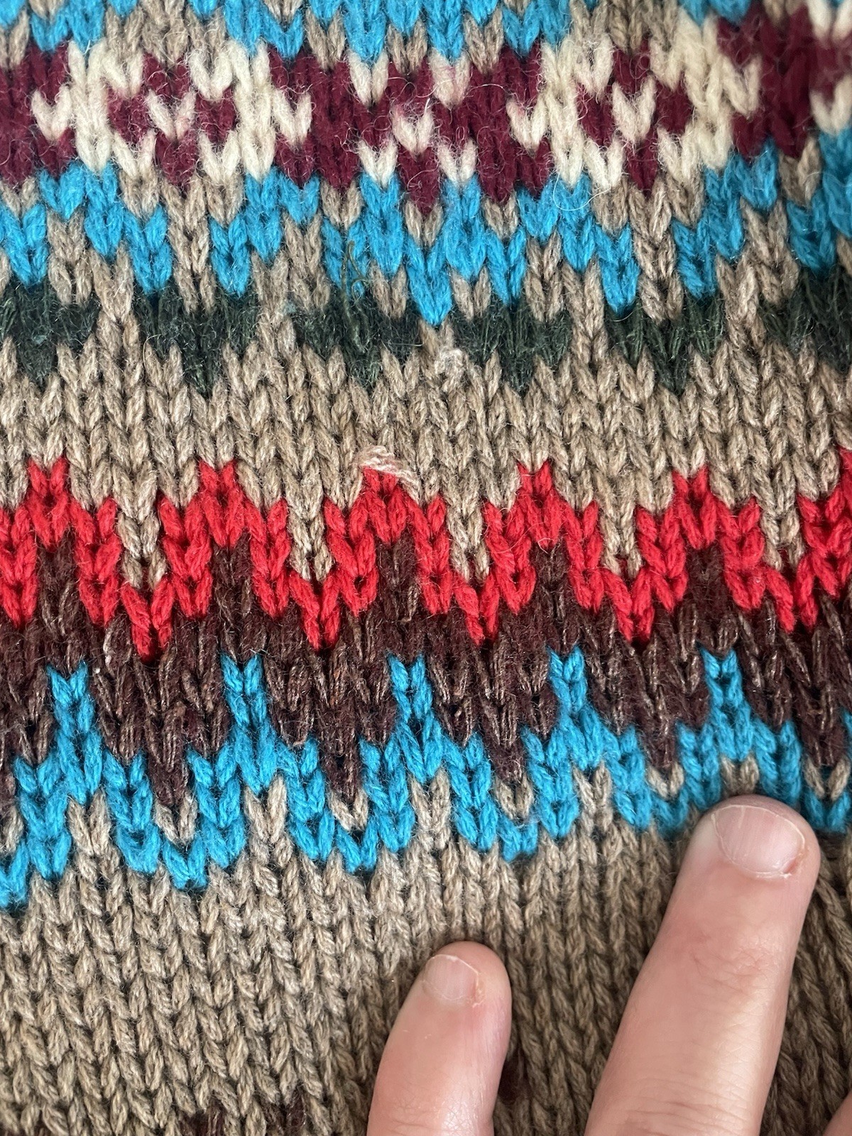 Polo By Ralph Lauren Fair Isle Native American Cardigan Jumper Sweater In XL image 9