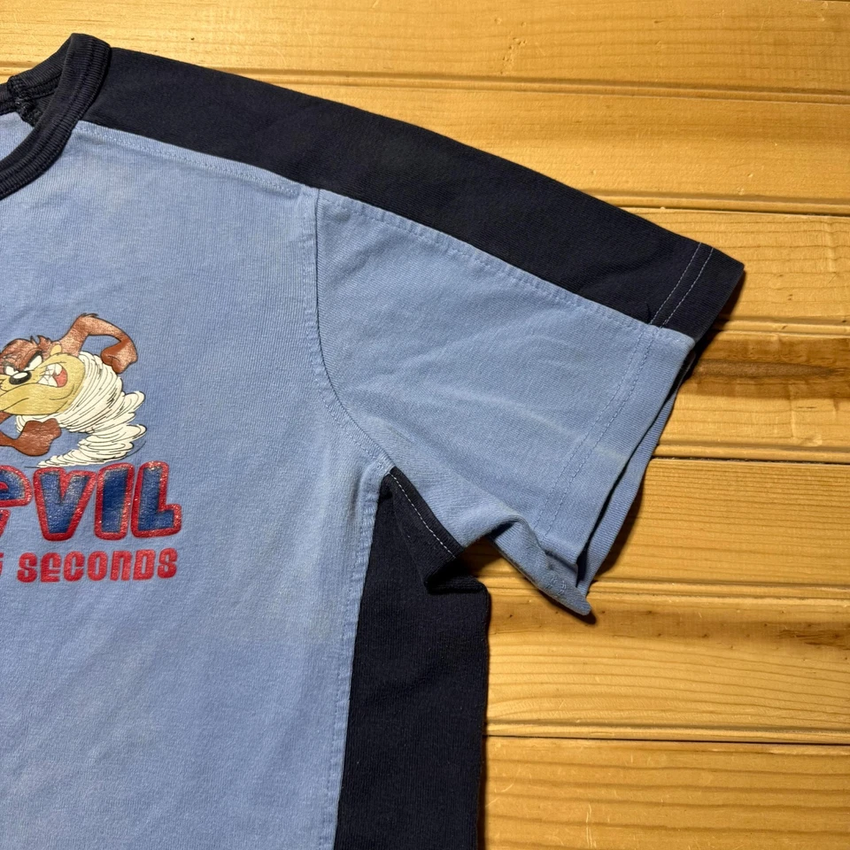 Camiseta De Colección Y2K Looney Tunes Taz Angel to Devil Colorblock Para Mujer Talla 3XL Foto 4 de 4