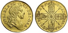 William III 1698 Guinea, 2nd laureate head