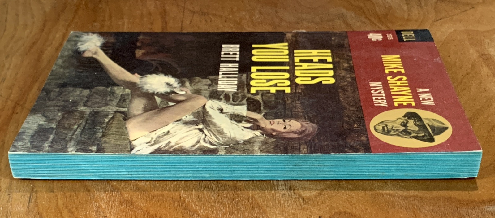Heads You Lose by Brett Halliday - vintage 1965 Dell crime pb, McGinnis GGA