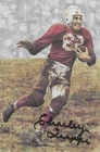 CHARLEY TRIPPI SIGNED GOAL LINE ART CARD~BLUE SEAL ENSHRINEE PROOF~HOF AUTO