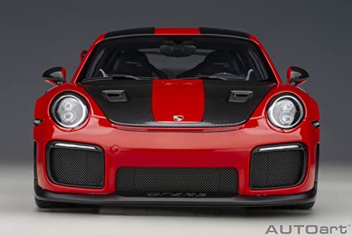 AUTOart 1/18 Porsche 911 (991.2) GT2 RS Weissach Package Red/Carbon Black Finish - Picture 5 of 9