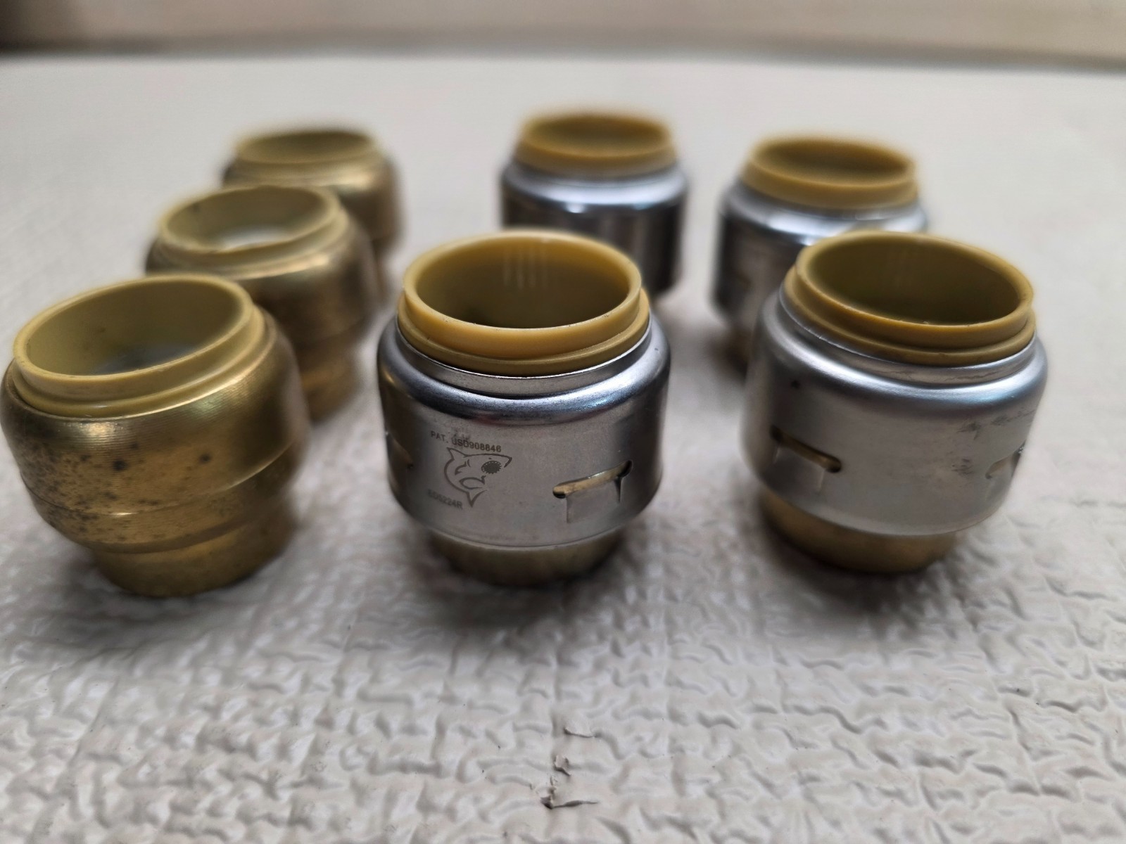 Lot of 7 SharkBite 3/4" Push-to-Connect End Caps Plugs Brass Plumbing Fittings