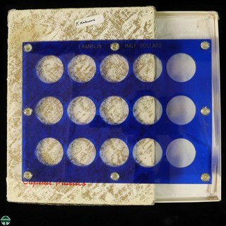 Capital Plastics Half Dollar Proof 15 Coin Holder Blue holder with Box