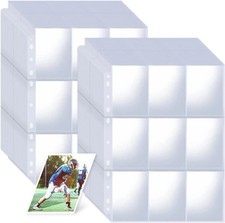 1800 Pockets Card Sleeves Binder Sheets, Double-Sided Trading Card Pages Sleeves