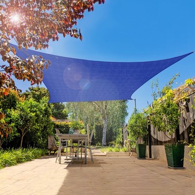 Permeable Shade Sail Patio Awning Outdoor Garden Pool Sun Canopy Shelter Cover