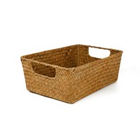 Aufbewahrungskorb Rechteckig 30X20X10Cm WäSchekorb Seegras Rattan Rustikal Braun