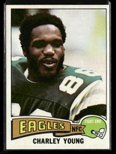 1975 Topps #390 Charle Young UER misspelled Charley;