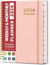 2026 Planner, Weekly and Monthly Calendar Planner, January 2026 - December 2026,
