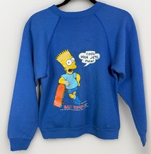 Rare Vintage SSI Bart Simpson The Simpsons Sweatshirt 90s Youth 14 16 Made USA