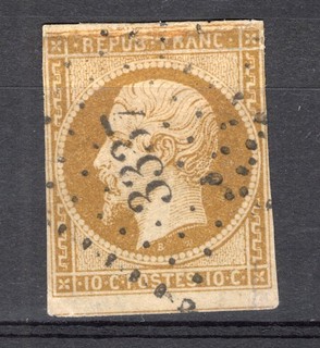 FRANCE n°9 1852 oblitéré 850 €