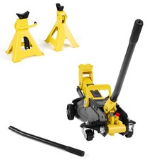 Uimoso Steel Hydraulic Low-profile Floor Jack 2 Ton With Car Jack Stands