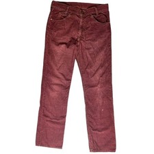 Levis Jeans Orange Tab 70s VTG Maroon Red Corduroy Flares Hippie Pants 28"
