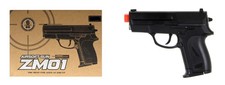 CYMA ZM01B Compact Metal Spring Airsoft Pistol (Black) &ndash; 220 FPS