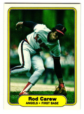 1982 Fleer - Rod Carew #455 California Angels HOF