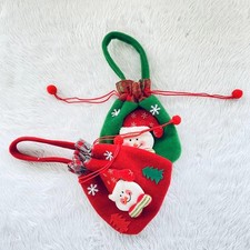 Santa Gift Bag Candy Bag Drawstring Bag Merry for New Year