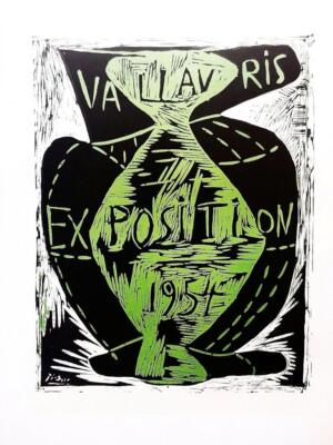  EXPOSITION VALLAURIS 1954 , ARNERA PRINTERS BY P. PICASSO,LITHOGRAPH (5H-PP-15)