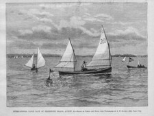 INTERNATIONAL CANOE RACE AT GRINDSTONE ISLAND CANOEISTS CLUB SAIL BUOY CANOE
