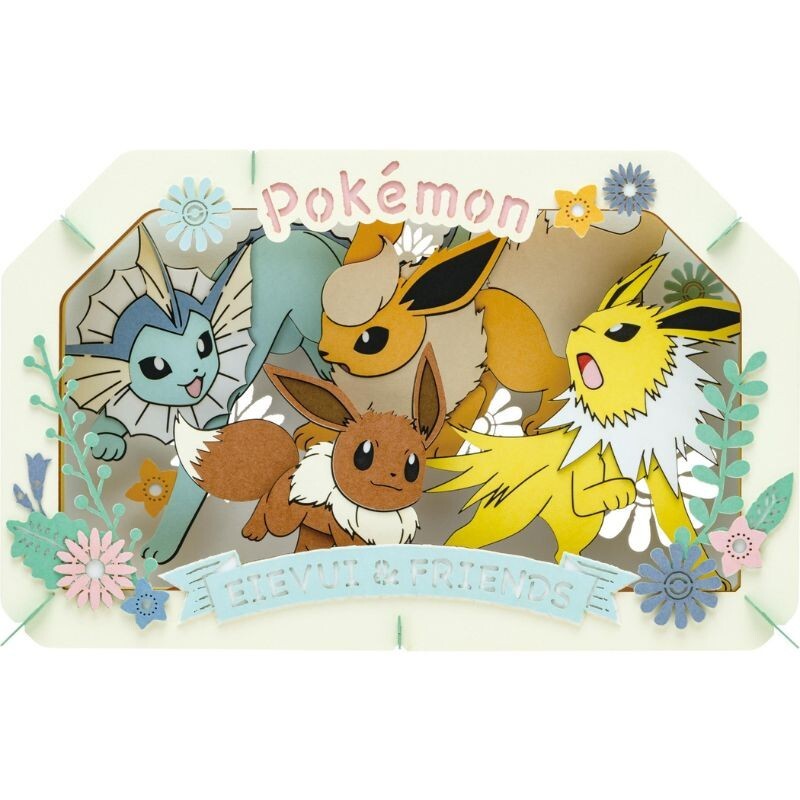 Pokemon Center Original Paper Theater Eevee Vaporeon Jolteon Flareon JAPAN