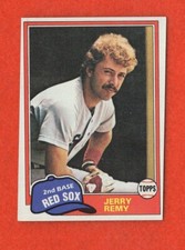 1981 Topps Jerry Remy MISCUT Card #549    Boston Red Sox
