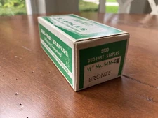 Duo-Fast 1/2" Staples No. 5416-C in BRONZE New Old Stock 5000 Count Vintage