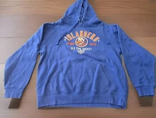 New York Islanders Old Time Sports Hockey Blue Hoodie Sweatshirt NHL Mens L EUC