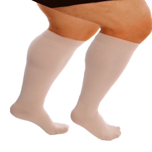 Calcetines de compresión talla grande 20-30 mmhg para hombre y mujer anchos S-4X-grandes negros - Imagen 10 de 14