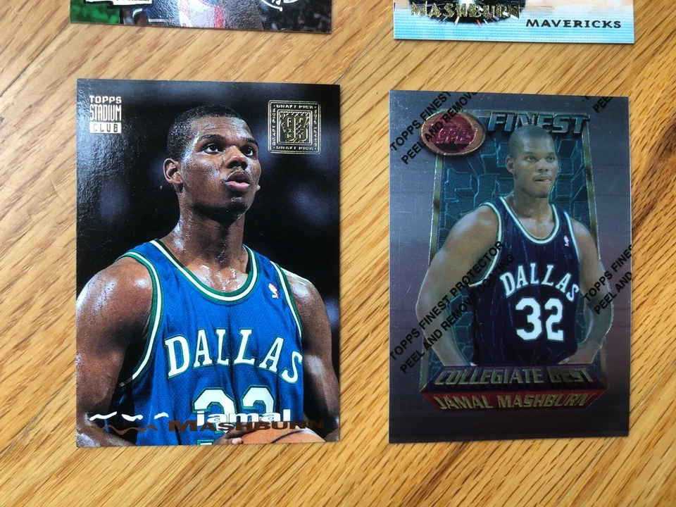 Tarjeta Jamal Mashburn a Topps, Fleer o SkyBox (4) de la década de 1990 hecha en EE. UU. Foto 3 de 4