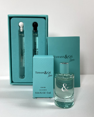 4 Piece Set! Tiffany & Co Love For Her EDP Mini + 2 Deluxe Samples + 1 Sample