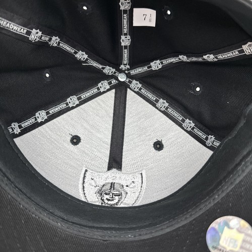 Deadstock VTG Oakland Raiders All Over Print Hat Cap Fitted Back Y2K Vegas 7 1/8 - Picture 6 of 9