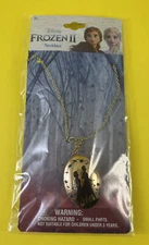 Disney Frozen II Necklace Elsa & Anna Gold Colored Locket Children 3+